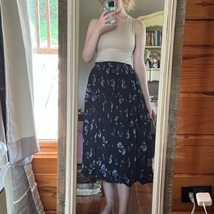 Floral a-line skirt